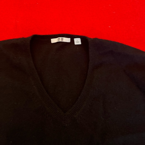Black V-Neck Men's Sweater - Picture 2 of 3
